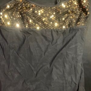 Victoria's Secret Women's Black and Gold Dress SZ L